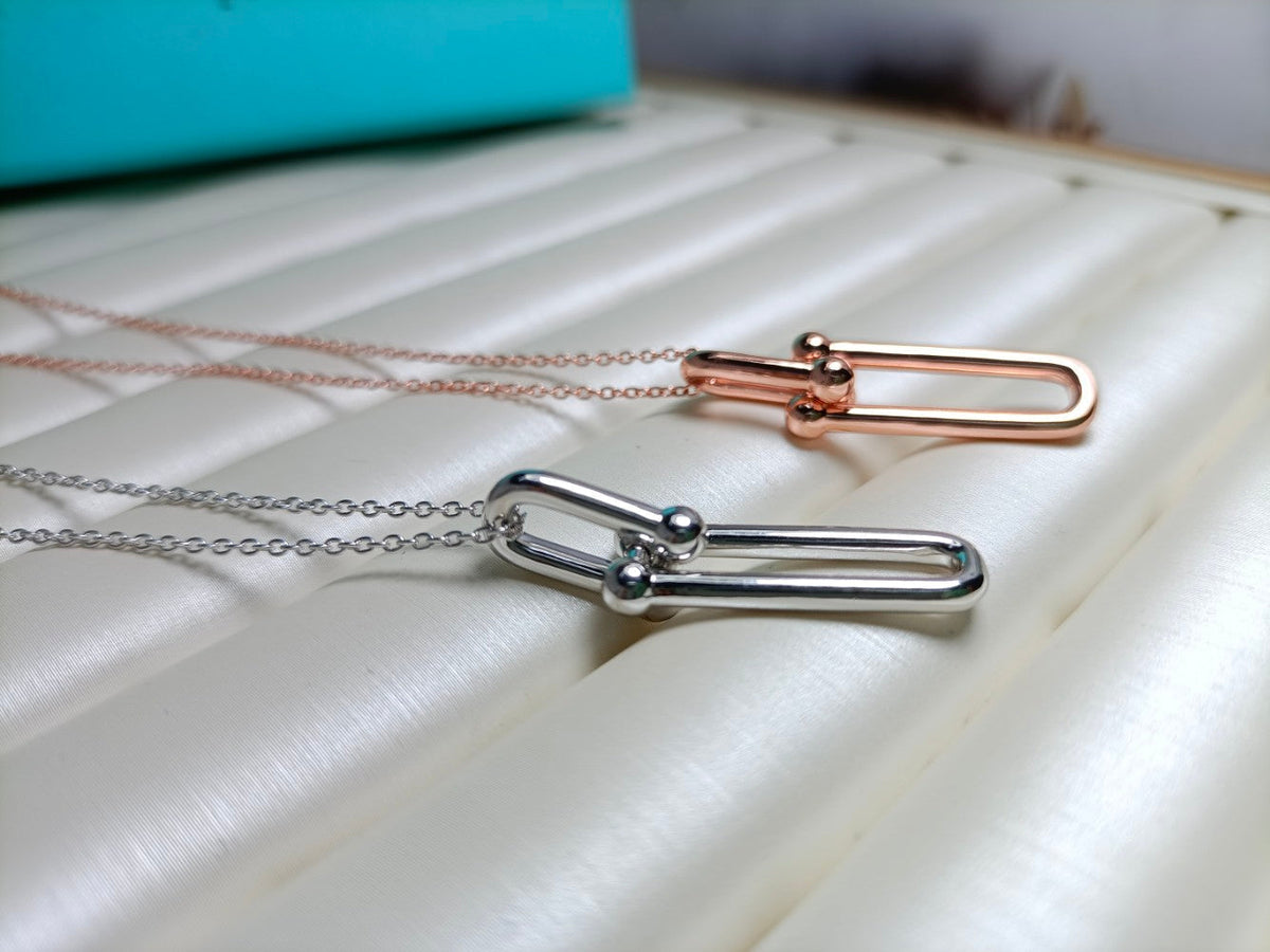 [Lioran]HARDWEAR DROP DOUBLE LINK PEDANT NECKLACE