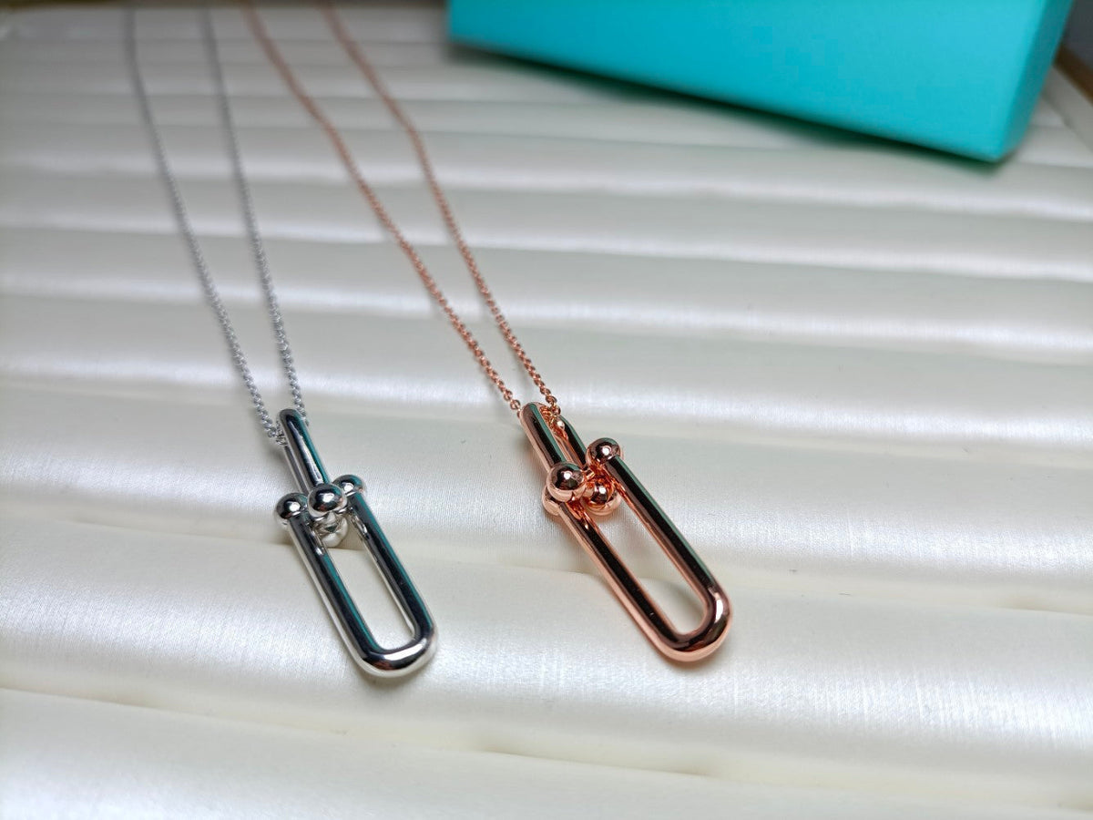 [Lioran]HARDWEAR DROP DOUBLE LINK PEDANT NECKLACE