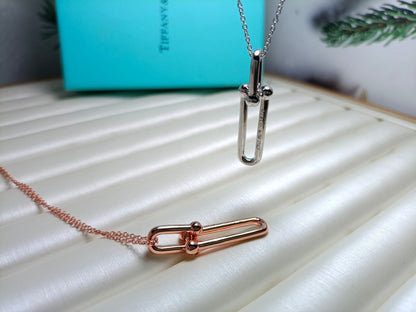 [Lioran]HARDWEAR DROP DOUBLE LINK PEDANT NECKLACE