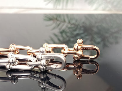 [Lioran]HARDWEAR BRACELET PINK GOLD AND SILVER DIAMOND