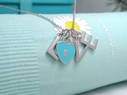 [Lioran]LOVE TEXT PEDANT NECKLACE