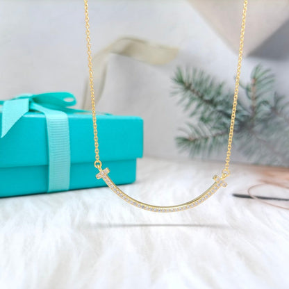 [Lioran]BIG SMILE PEDANT DIAMOND NECKLACE