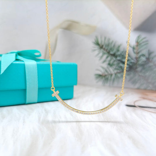 [Lioran]BIG SMILE PEDANT DIAMOND NECKLACE