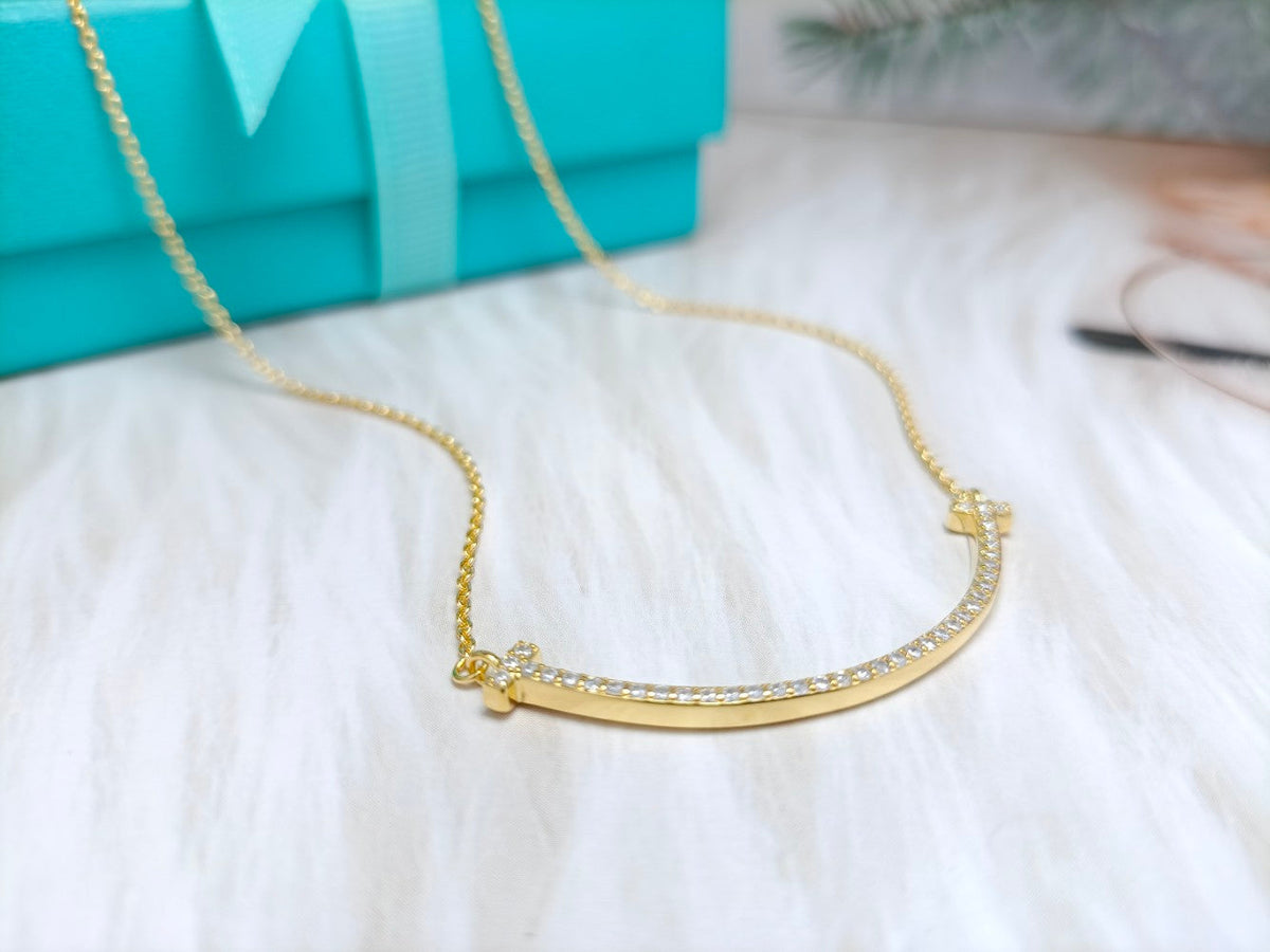 [Lioran]BIG SMILE PEDANT DIAMOND NECKLACE