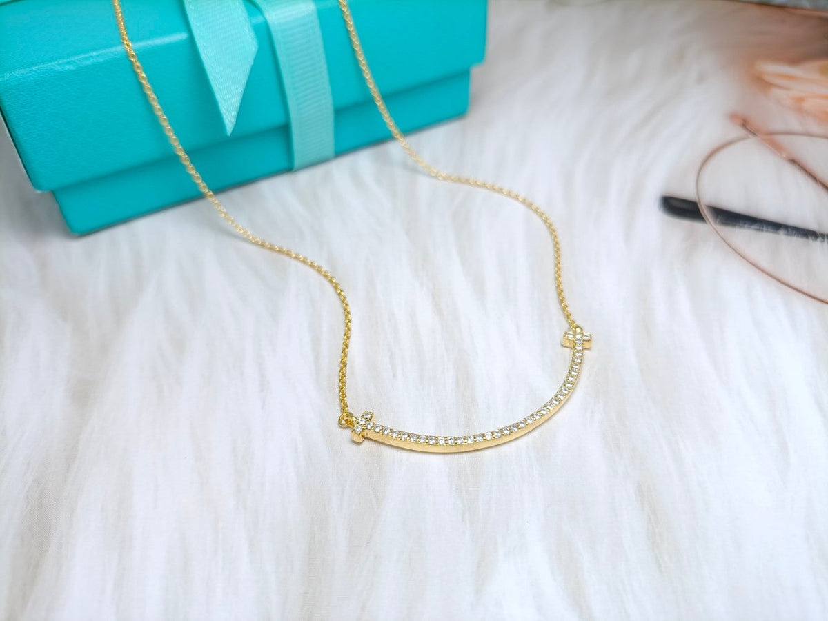 [Lioran]BIG SMILE PEDANT DIAMOND NECKLACE