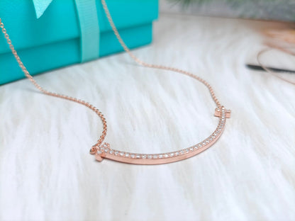 [Lioran]BIG SMILE PEDANT DIAMOND NECKLACE