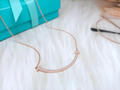 [Lioran]BIG SMILE PEDANT DIAMOND NECKLACE