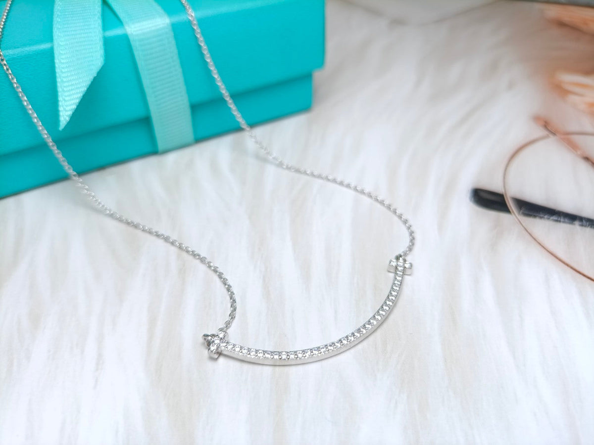 [Lioran]BIG SMILE PEDANT DIAMOND NECKLACE