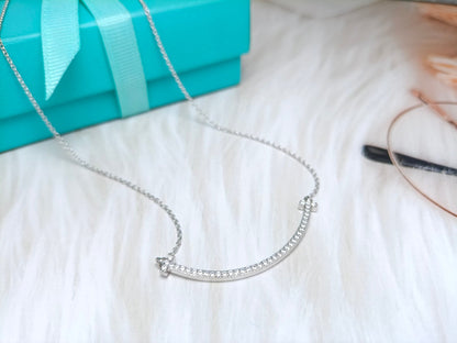 [Lioran]BIG SMILE PEDANT DIAMOND NECKLACE