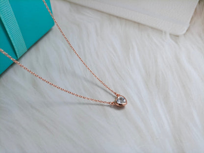 [Lioran]HEART BIG DIAMOND NECKLACE