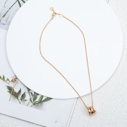 [⭐Lioran]SERPENTI PINK GOLD NECKLACE DIAMOND