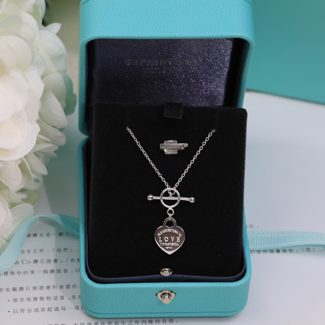 [Lioran]DOUBLE HEART BLUE NECKLACE