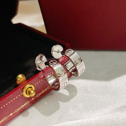 [⭐Lioran]LOVE EARRINGS 5.7MM 2 DIAMONDS