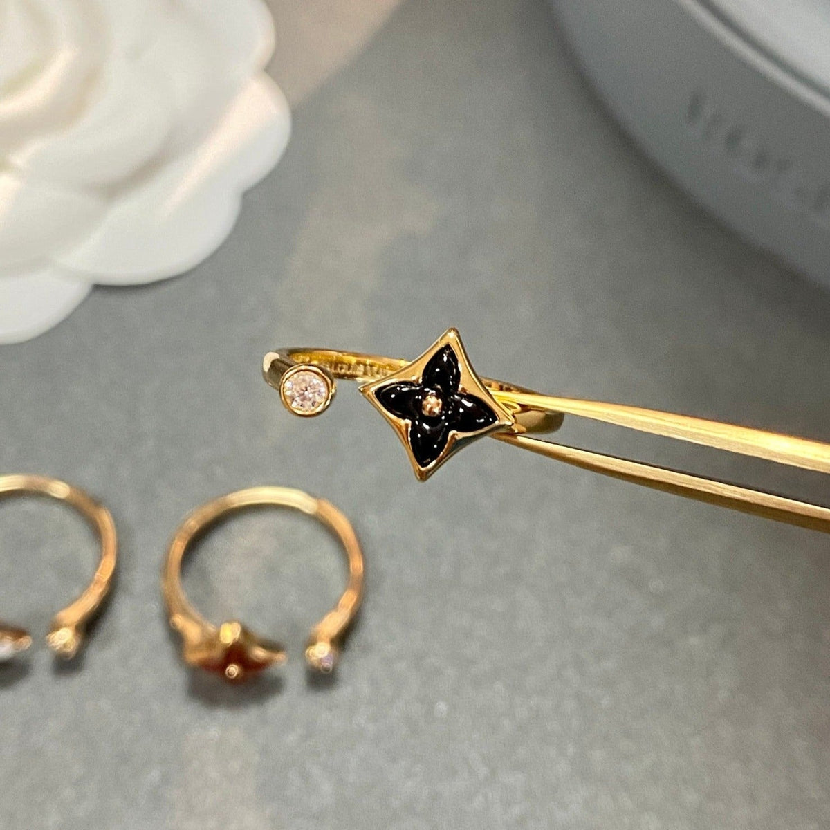 [⭐Lioran]STAR 1 DIAMOND OPEN RING