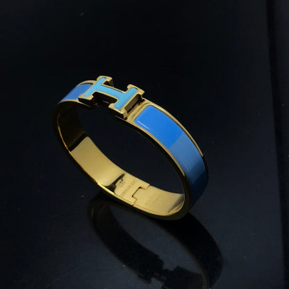 [⭐Lioran]H BRACELET BLUE RAINBOW CERAMIC