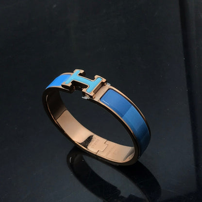 [⭐Lioran]H BRACELET BLUE RAINBOW CERAMIC