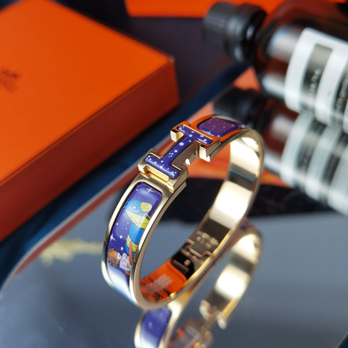 [⭐Lioran]H STAR AND MOON BRACELET 12MM