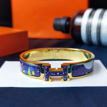 [⭐Lioran]H STAR AND MOON BRACELET 12MM