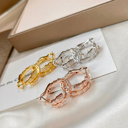 [⭐Lioran]SERPENTI EARRINGS DIAMOND