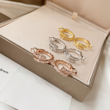[⭐Lioran]SERPENTI EARRINGS DIAMOND
