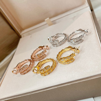 [⭐Lioran]SERPENTI EARRINGS DIAMOND