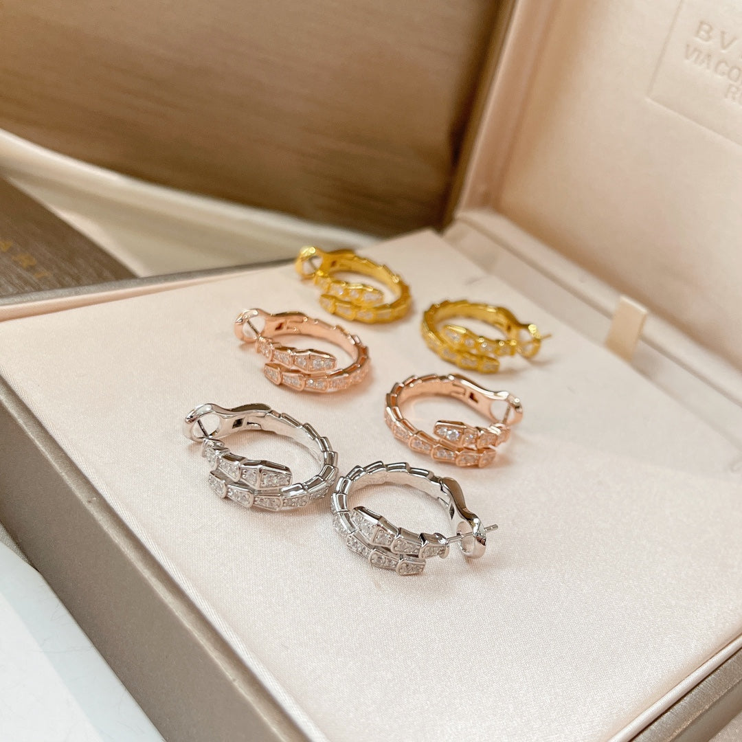 [⭐Lioran]SERPENTI EARRINGS DIAMOND