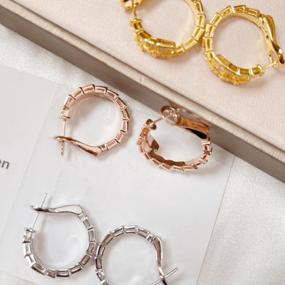 [⭐Lioran]SERPENTI EARRINGS DIAMOND