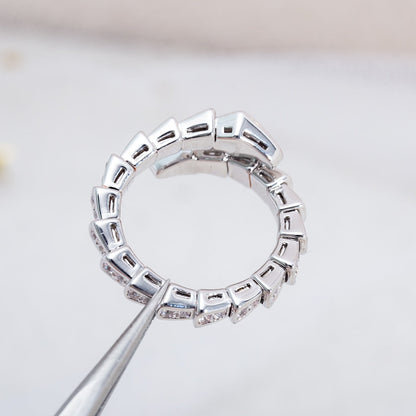 [⭐Lioran]SERPENTI RING SILVER DIAMOND PAVED 4MM