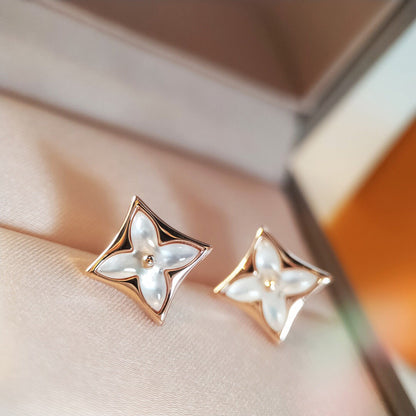 [⭐Lioran]STAR MOP PINK GOLD EARRINGS