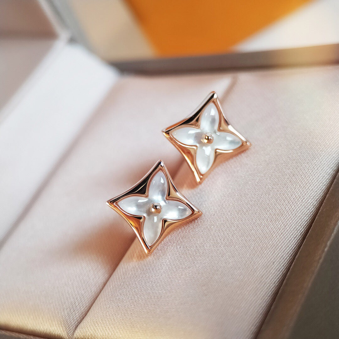 [⭐Lioran]STAR MOP PINK GOLD EARRINGS