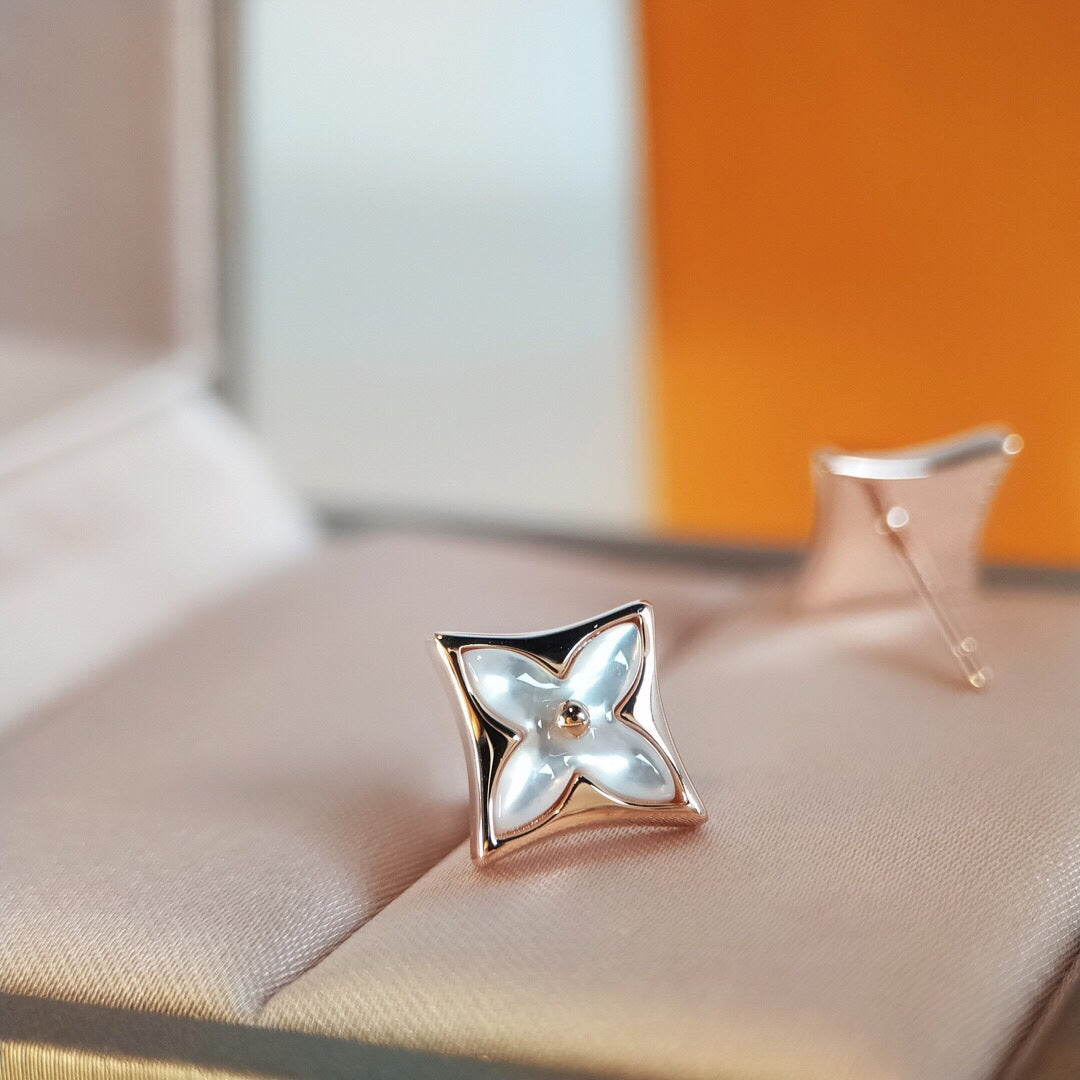 [⭐Lioran]STAR MOP PINK GOLD EARRINGS