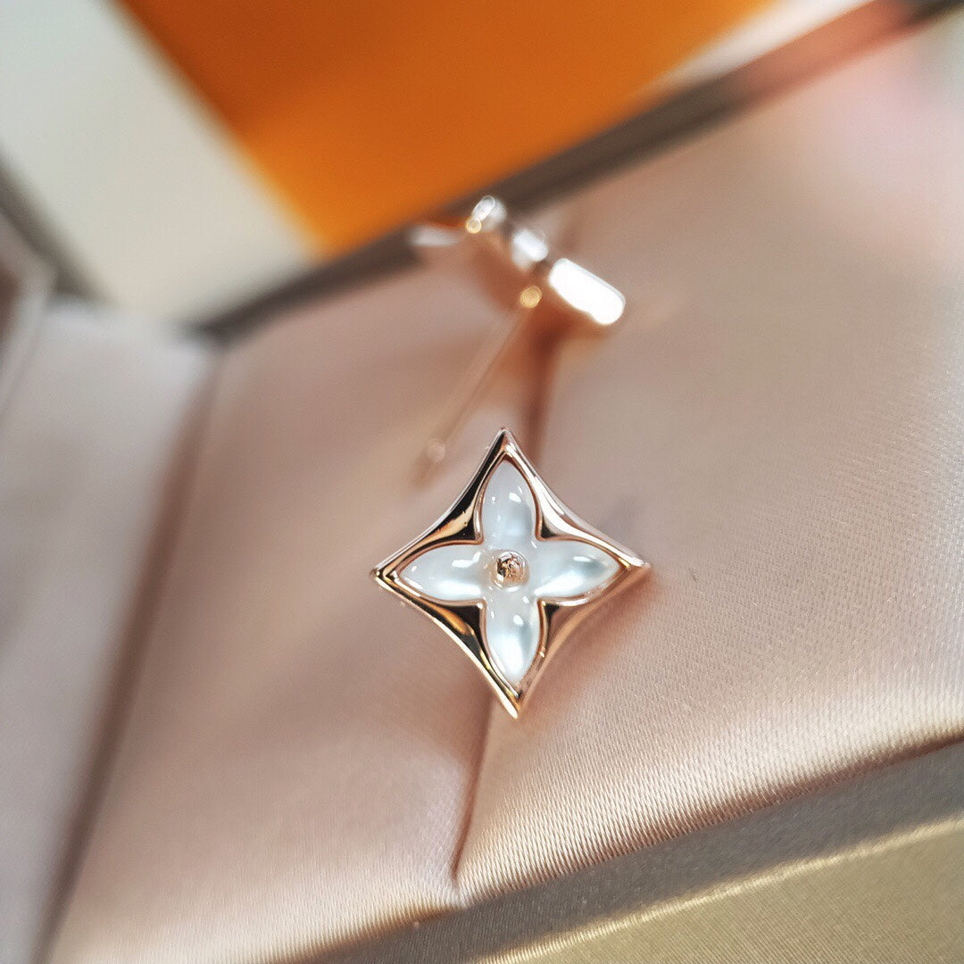 [⭐Lioran]STAR MOP PINK GOLD EARRINGS