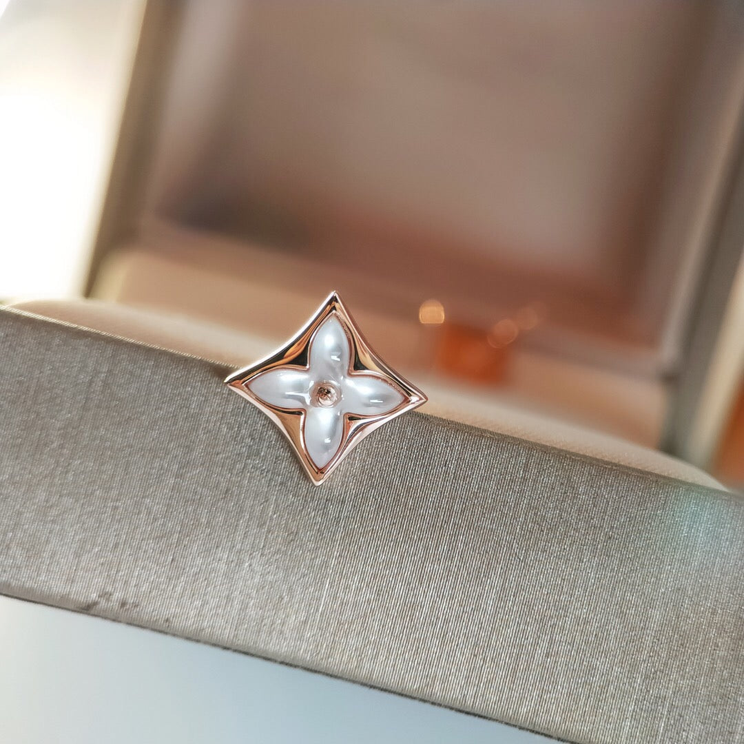 [⭐Lioran]STAR MOP PINK GOLD EARRINGS