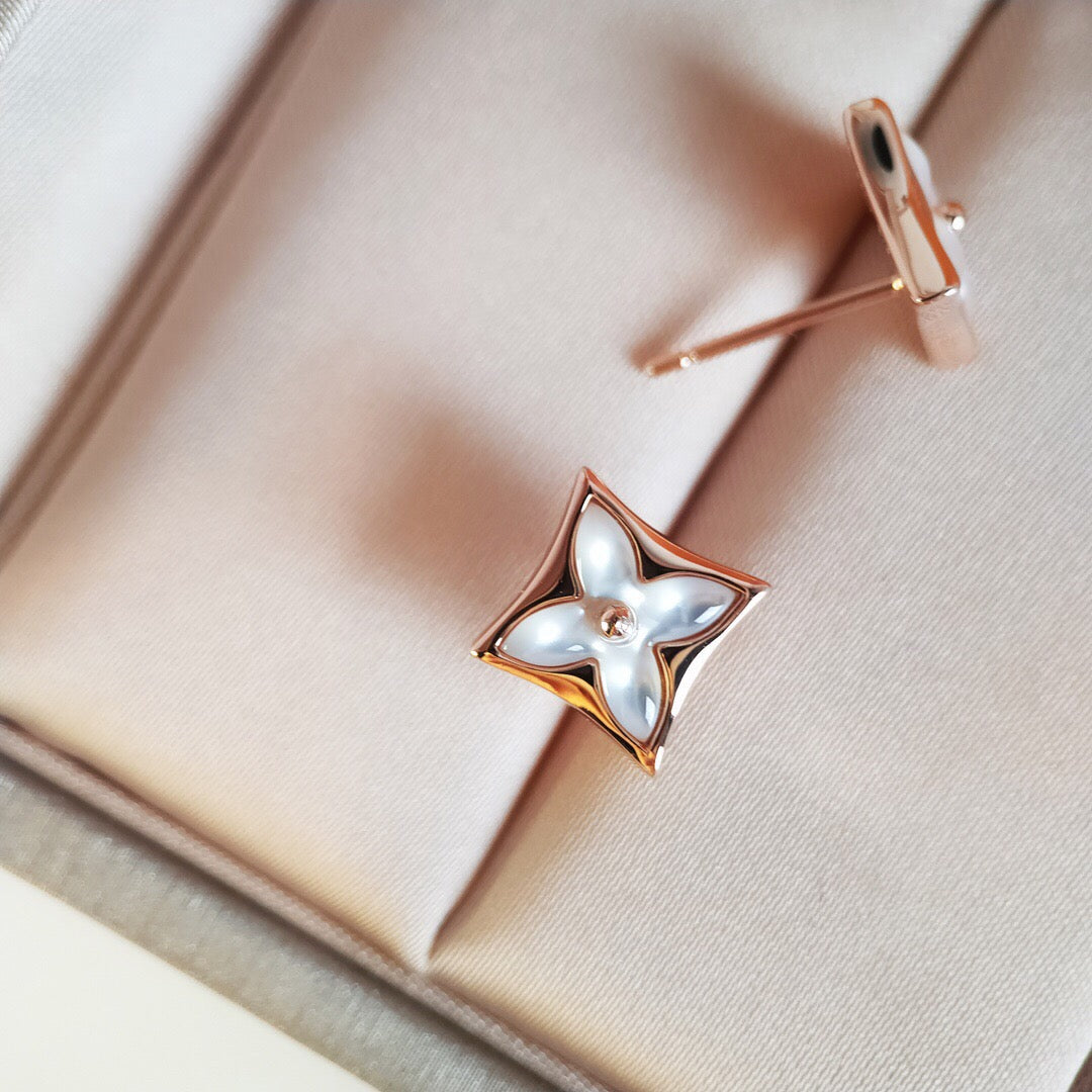 [⭐Lioran]STAR MOP PINK GOLD EARRINGS