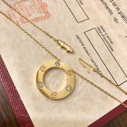 [⭐Lioran]LOVE NECKLACE 16MM 3 DIAMONDS