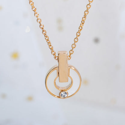 [⭐Lioran]GARI NECKLACE PINK GOLD MOP
