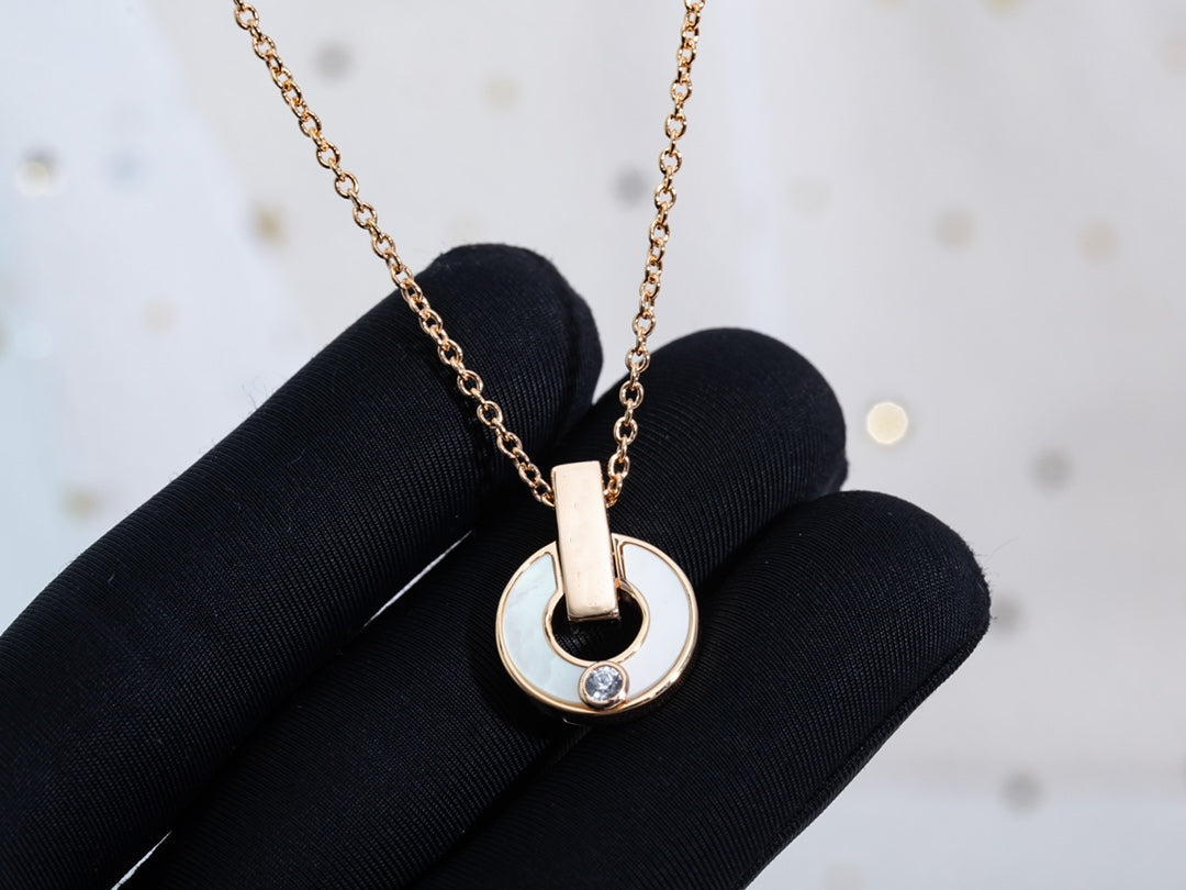 [⭐Lioran]GARI NECKLACE PINK GOLD MOP