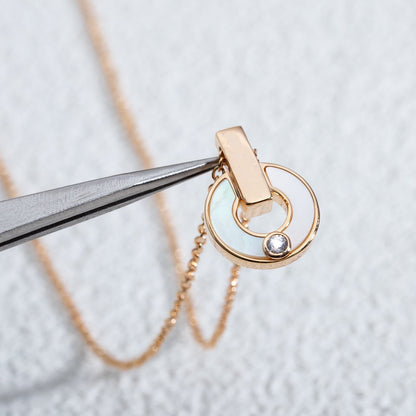 [⭐Lioran]GARI NECKLACE PINK GOLD MOP