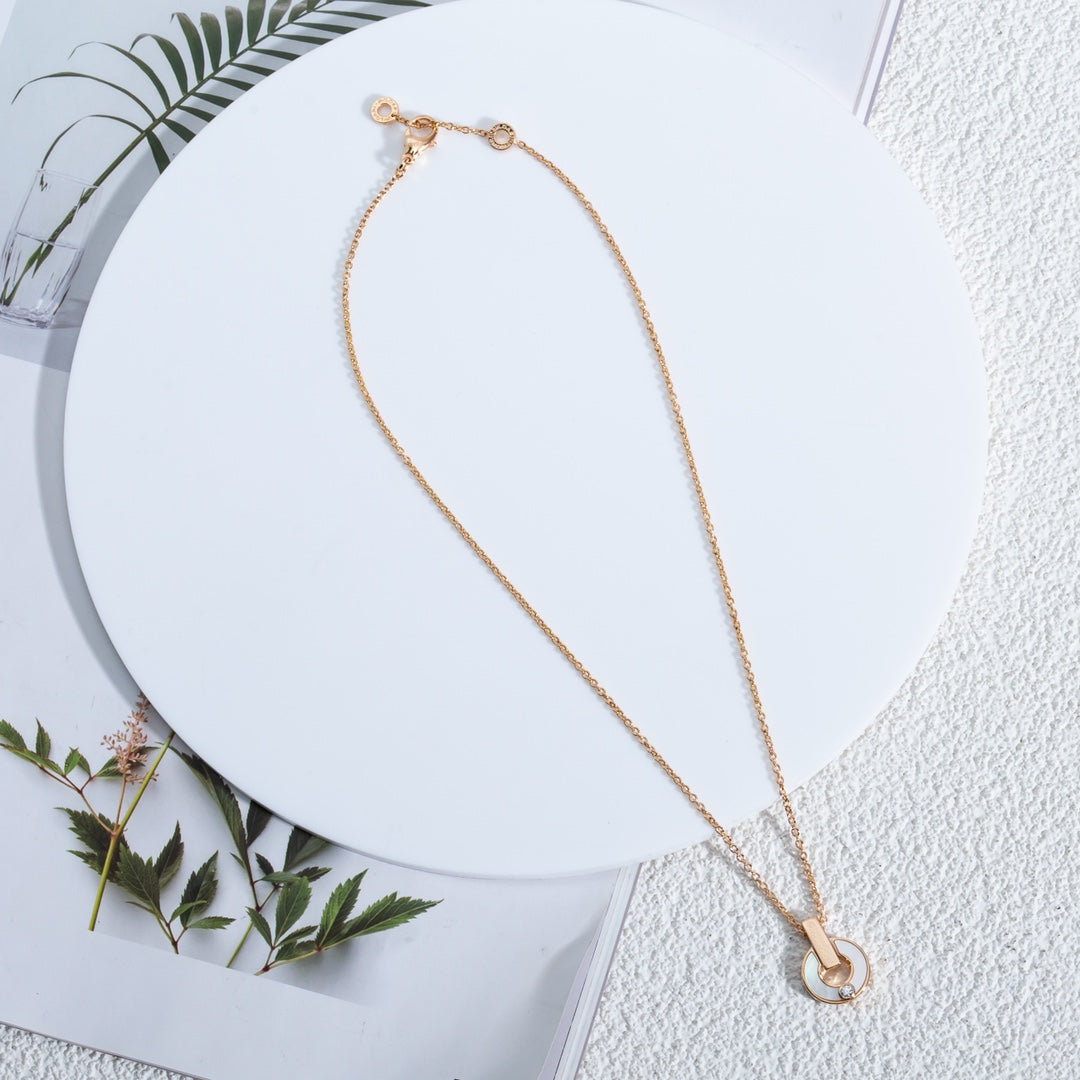 [⭐Lioran]GARI NECKLACE PINK GOLD MOP