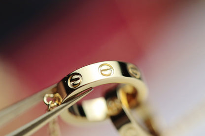 [⭐Lioran]LOVE NECKLACE DOUBLE RING GOLD