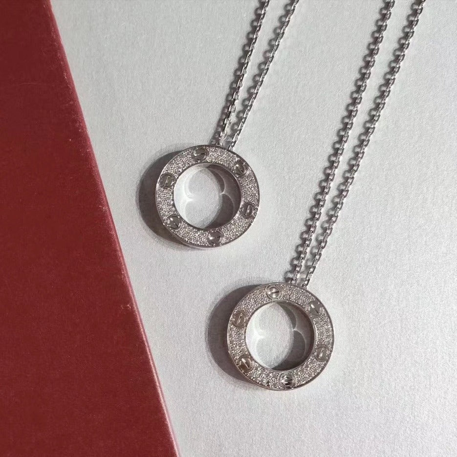 [⭐Lioran]LOVE NECKLACE ADJUSTABLE SILVER