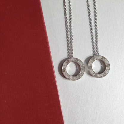 [⭐Lioran]LOVE NECKLACE ADJUSTABLE SILVER