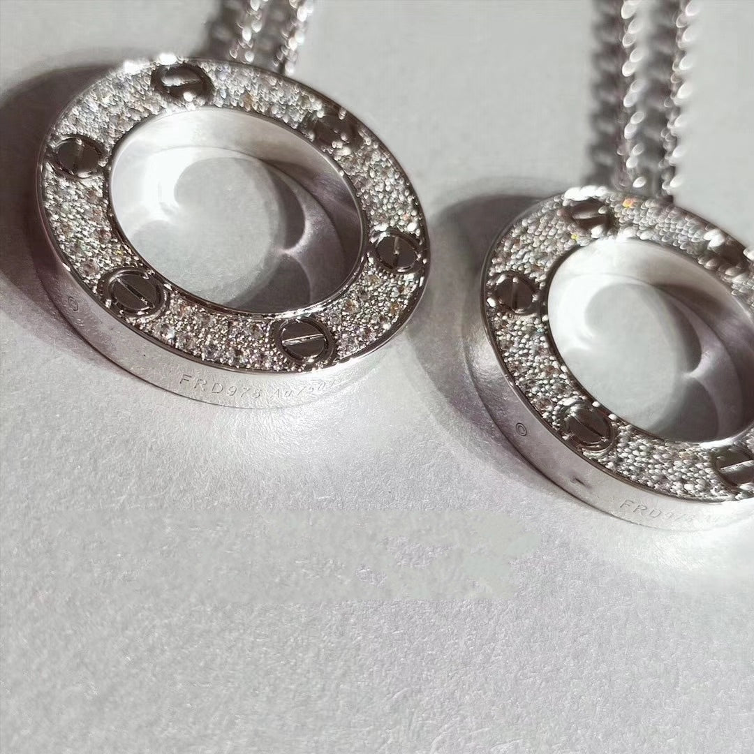 [⭐Lioran]LOVE NECKLACE ADJUSTABLE SILVER