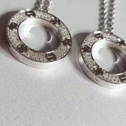 [⭐Lioran]LOVE NECKLACE ADJUSTABLE SILVER