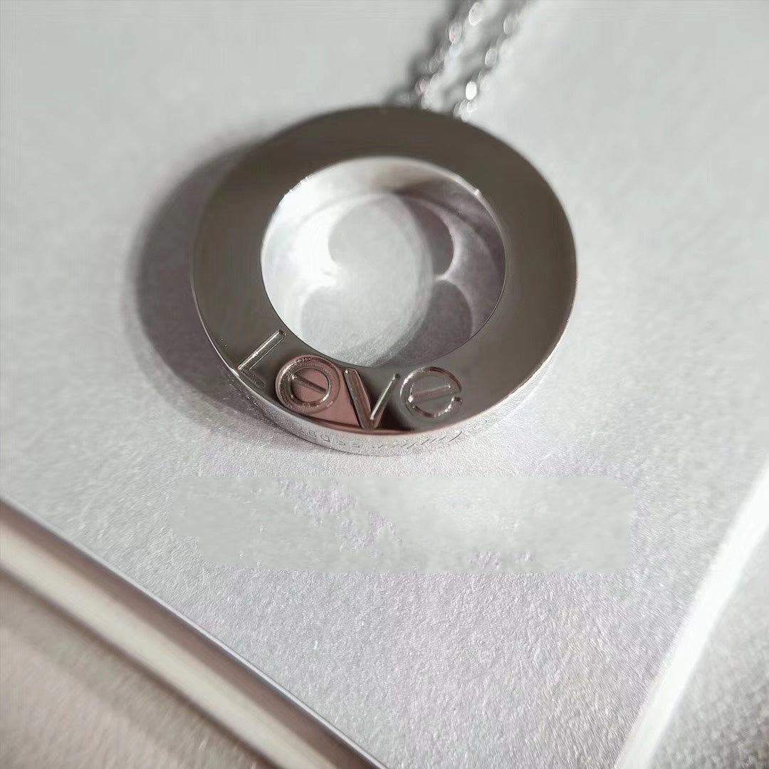 [⭐Lioran]LOVE NECKLACE ADJUSTABLE SILVER