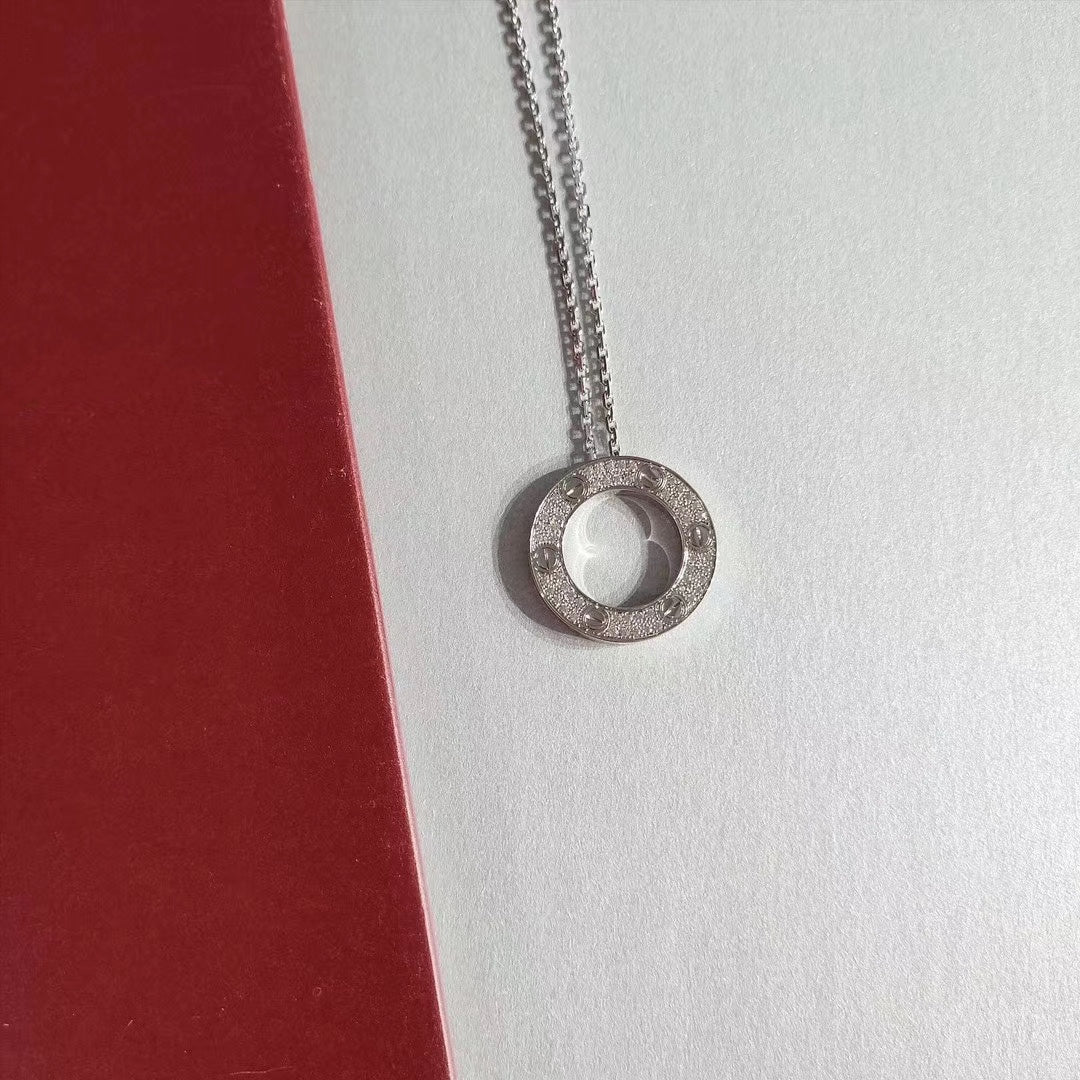 [⭐Lioran]LOVE NECKLACE ADJUSTABLE SILVER