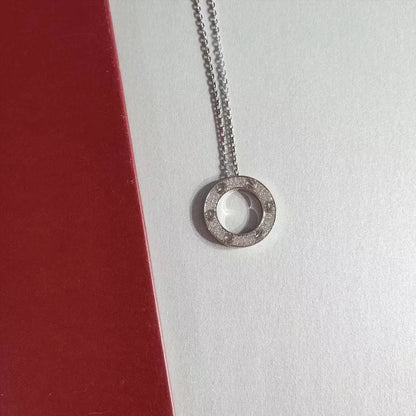 [⭐Lioran]LOVE NECKLACE ADJUSTABLE SILVER
