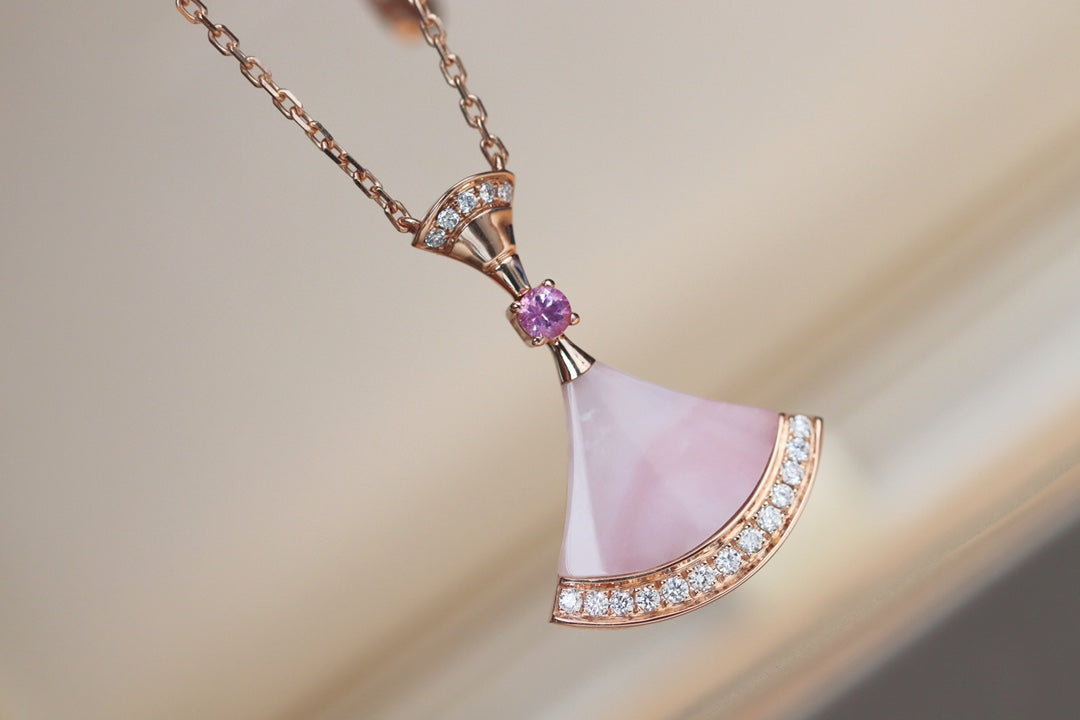 [⭐Lioran]DREAM NECKLACE PINK MOP DIAMOND