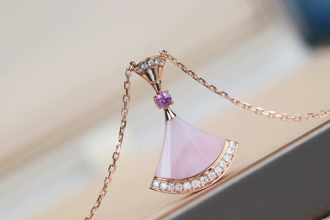 [⭐Lioran]DREAM NECKLACE PINK MOP DIAMOND
