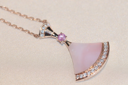 [⭐Lioran]DREAM NECKLACE PINK MOP DIAMOND